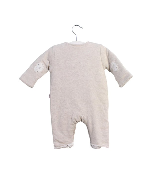 A Grey Long Sleeve Jumpsuits from Mides in size 0-3M for girl. (Back View)