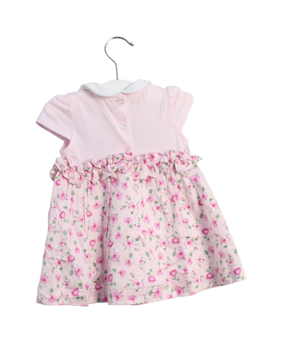 A Pink Short Sleeve Dresses from Chicco in size 3-6M for girl. (Back View)