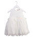 A White Sleeveless Dresses from Miniclasix in size 6-12M for girl. (Front View)