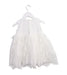 A White Sleeveless Dresses from Miniclasix in size 6-12M for girl. (Back View)