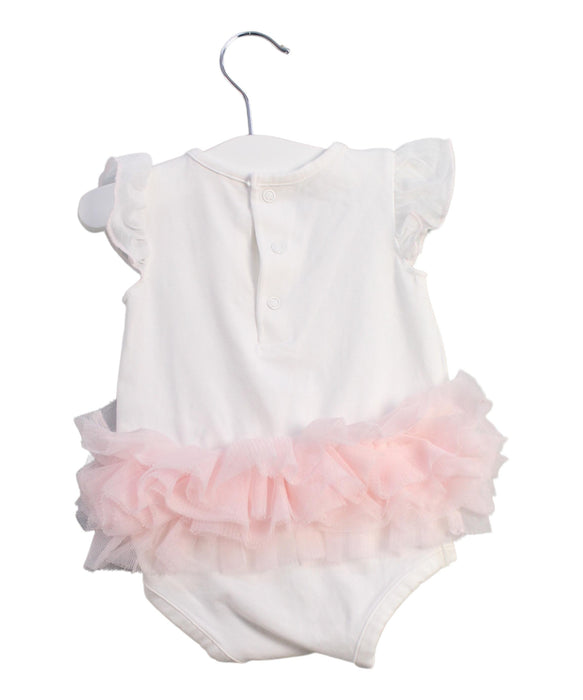A White Bodysuits from Miniclasix in size 6-12M for girl. (Back View)