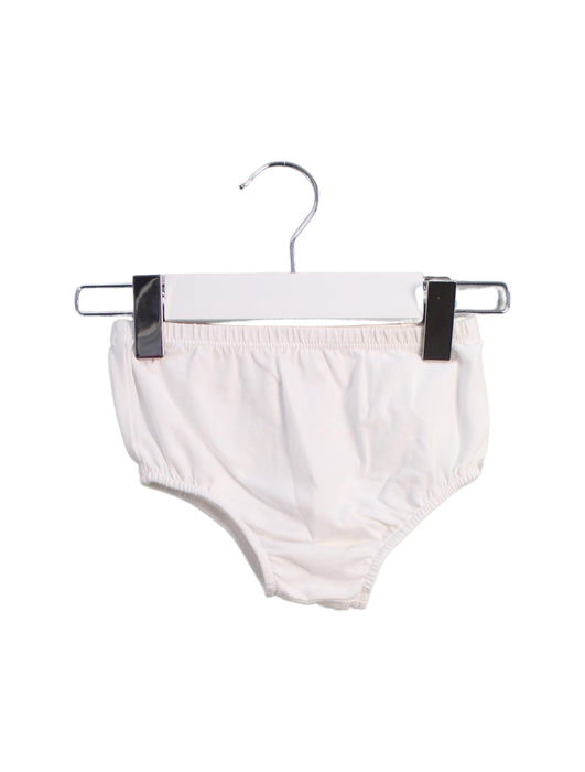 A White Bloomers from Miniclasix in size 6-12M for girl. (Front View)