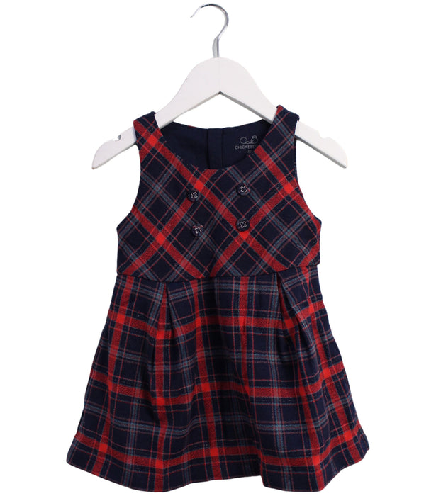 A Navy Sleeveless Dresses from Chickeeduck in size 12-18M for girl. (Front View)