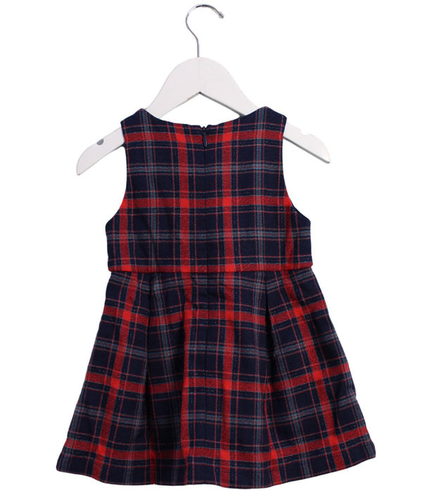 A Navy Sleeveless Dresses from Chickeeduck in size 12-18M for girl. (Back View)