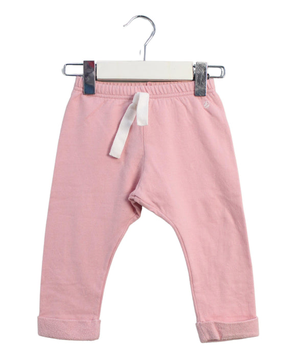 A Pink Casual Pants from Petit Bateau in size 6-12M for girl. (Front View)