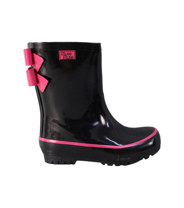 A Black Rain Boots from Pluie Pluie in size 18-24M for girl. (Back View)