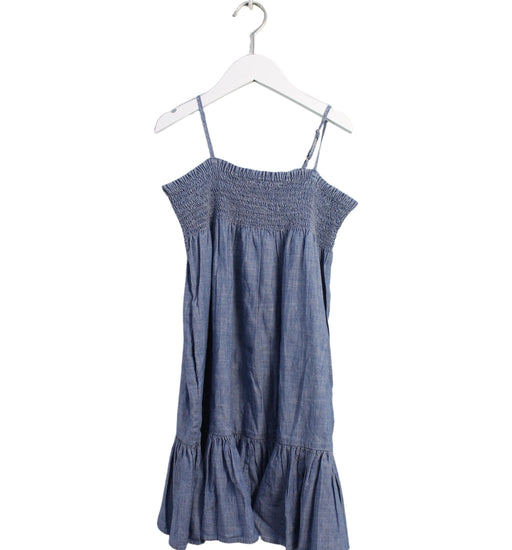 A Blue Sleeveless Dresses from Polo Ralph Lauren in size 7Y for girl. (Front View)