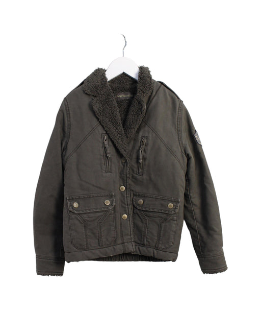 A Green Lightweight Jackets from Zadig & Voltaire in size 8Y for boy. (Front View)