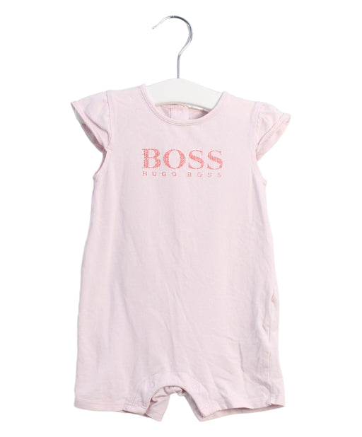A Pink Rompers from Boss in size 3-6M for girl. (Front View)