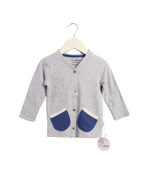 A Grey Cardigans from TinyBitz in size 12-18M for girl. (Front View)