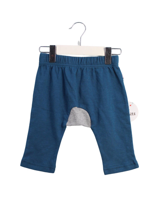 A Teal Casual Pants from TinyBitz in size 6-12M for boy. (Front View)
