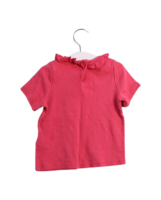 A Pink Short Sleeve Tops from Petit Bateau in size 18-24M for girl. (Back View)