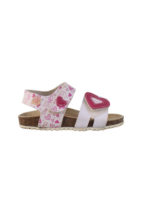 A White Sandals from Garvalin in size 3T for girl. (Back View)
