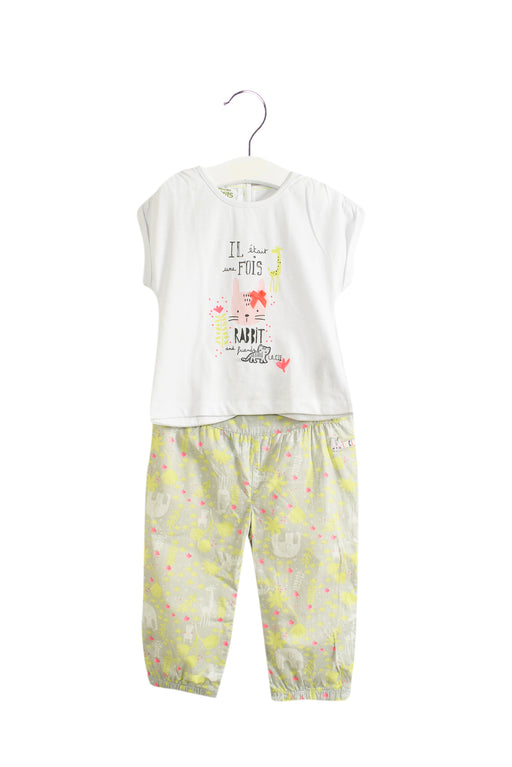 A White Pants Sets from La Compagnie des Petits in size 12-18M for girl. (Front View)