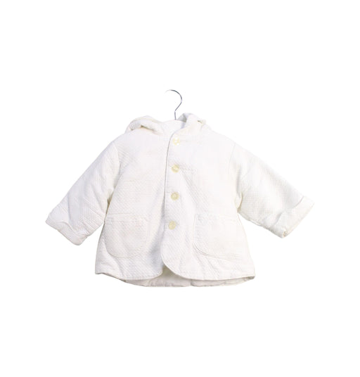 A White Lightweight Jackets from Petit Bateau in size 6-12M for boy. (Front View)