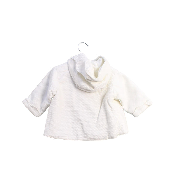 A White Lightweight Jackets from Petit Bateau in size 6-12M for boy. (Back View)