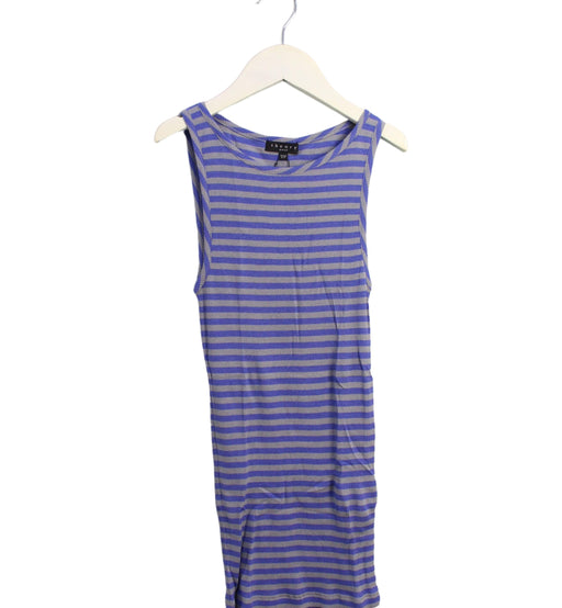 A Blue Sleeveless Dresses from Theory Petit in size 5T for girl. (Front View)