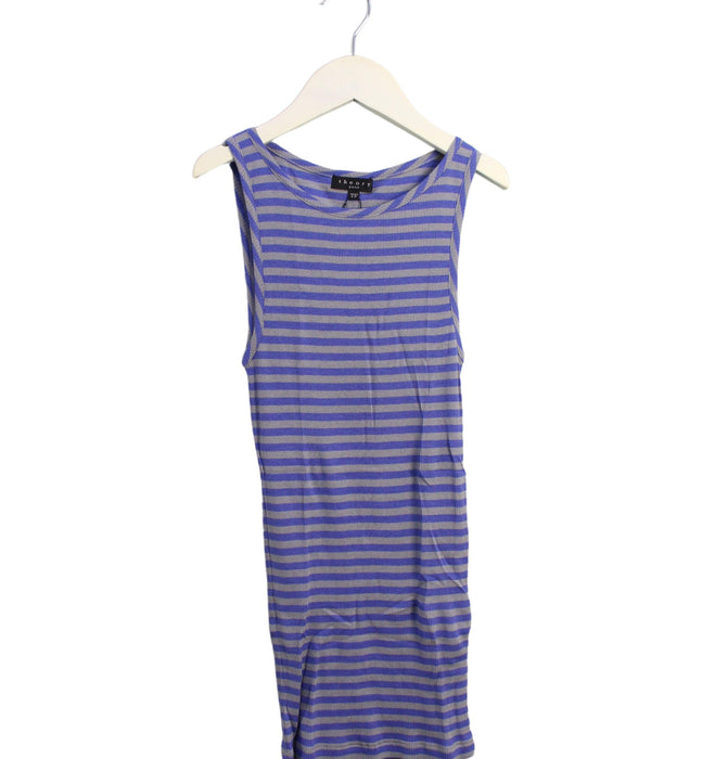A Blue Sleeveless Dresses from Theory Petit in size 5T for girl. (Front View)