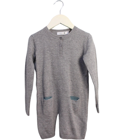 A Grey Long Sleeve Dresses from Troizenfants in size 5T for girl. (Front View)