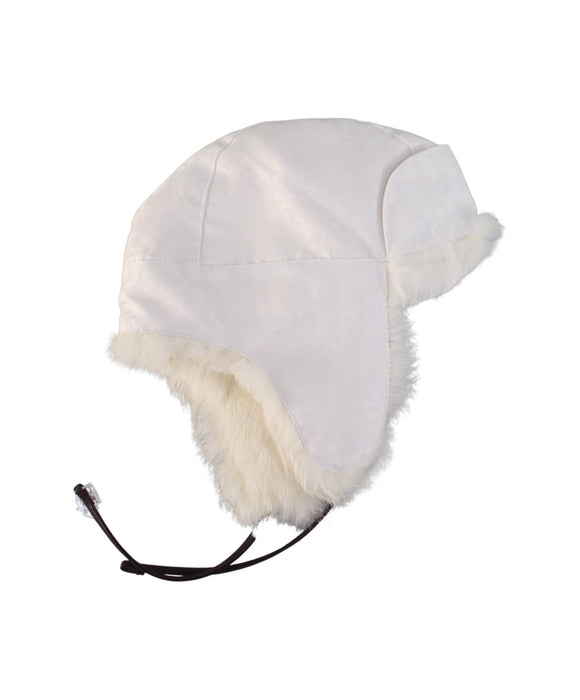 A White Winter Hats from Dior in size 2T for boy. (Front View)