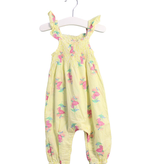 A Yellow Sleeveless Jumpsuits from Joules in size 3-6M for boy. (Front View)