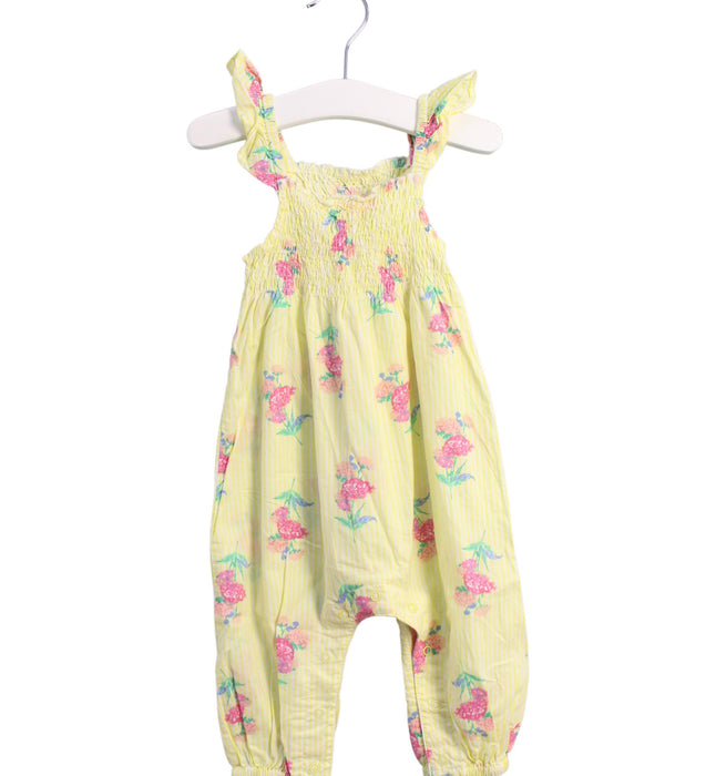 A Yellow Sleeveless Jumpsuits from Joules in size 3-6M for boy. (Front View)