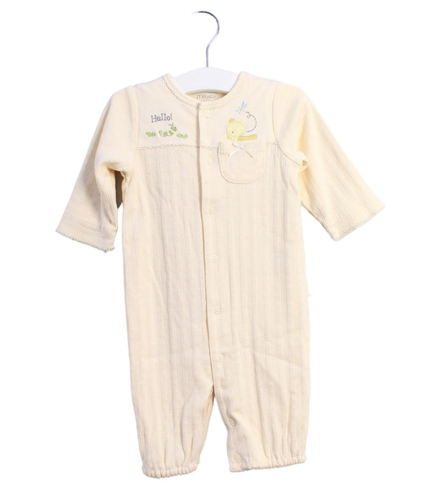 A Orange Long Sleeve Jumpsuits from Mides in size 3-6M for girl. (Front View)