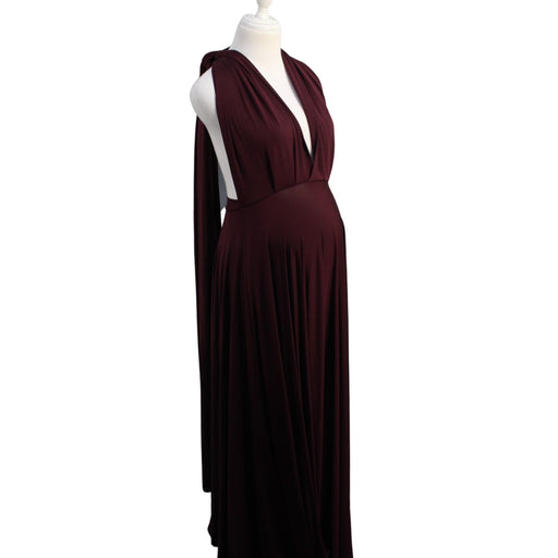 A Burgundy Sleeveless Dresses from Twobirds New York in size S for maternity. (Front View)