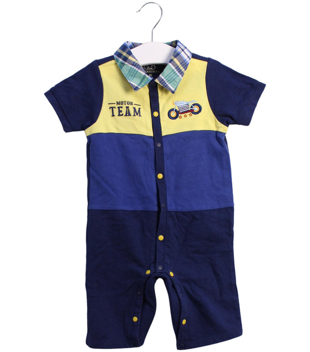 A Navy Long Sleeve Jumpsuits from Chickeeduck in size 12-18M for boy. (Front View)