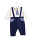 A White Long Sleeve Jumpsuits from Chickeeduck in size 6-12M for boy. (Front View)