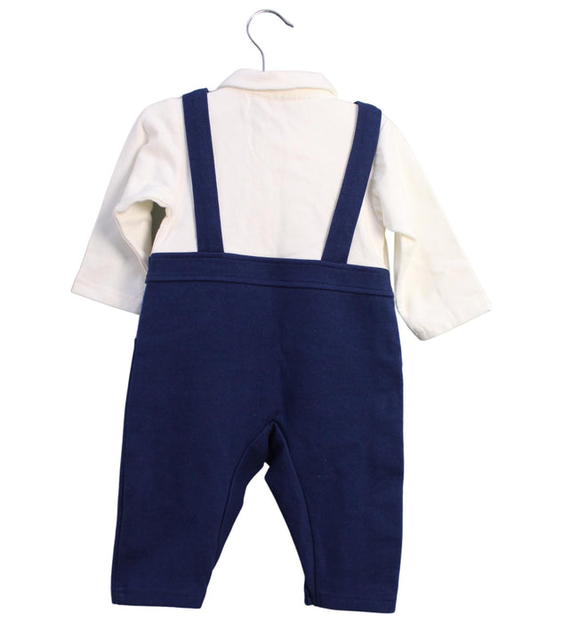 A White Long Sleeve Jumpsuits from Chickeeduck in size 6-12M for boy. (Back View)