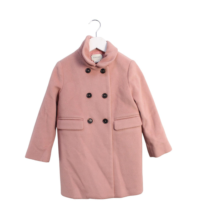 A Pink Coats from Gucci in size 18-24M for girl. (Front View)