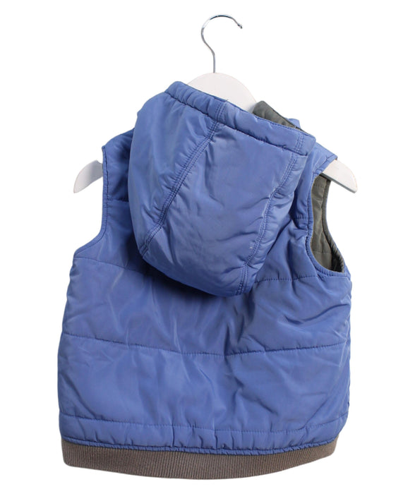 A Blue Outerwear Vests from Jacadi in size 3T for girl. (Back View)