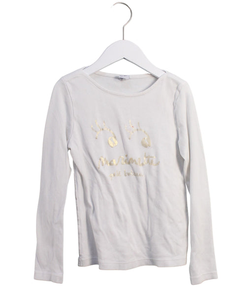 A White Long Sleeve Tops from Petit Bateau in size 10Y for girl. (Front View)