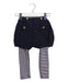 A Navy Shorts from Petit Bateau in size 12-18M for girl. (Front View)