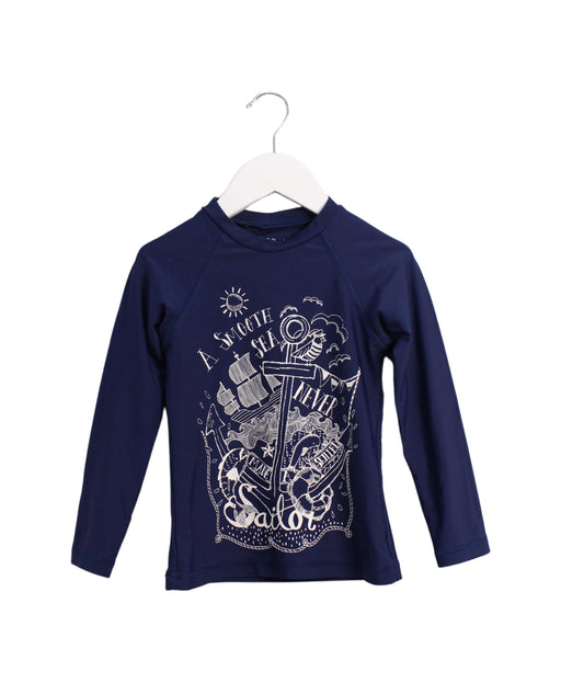 A Navy Rash Guards from Tiger Joe in size 3T for girl. (Front View)