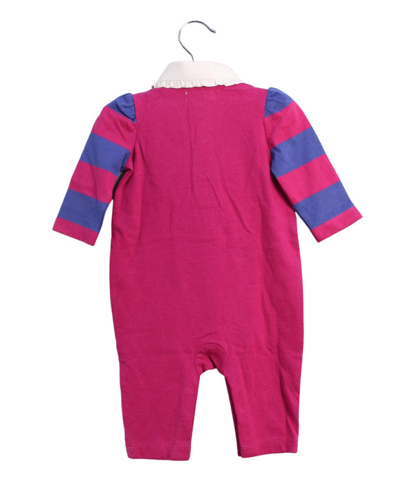 A Pink Long Sleeve Jumpsuits from Ralph Lauren in size 0-3M for girl. (Back View)