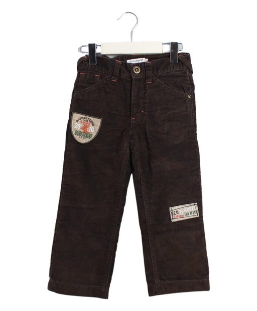 A Brown Casual Pants from La Compagnie des Petits in size 3T for boy. (Front View)