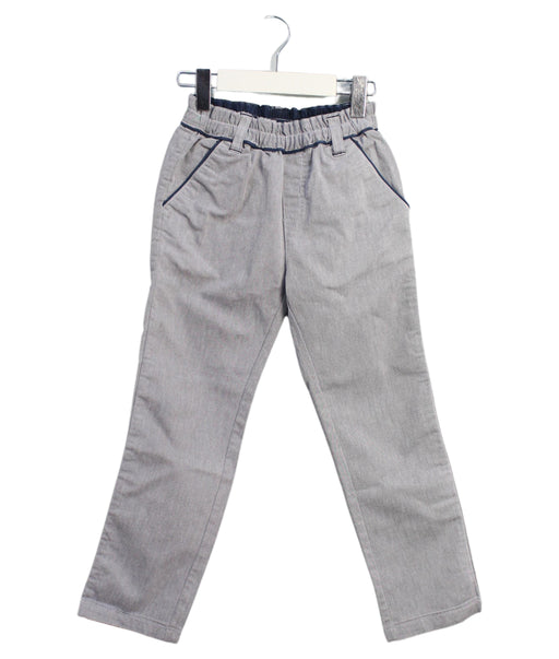 A Grey Casual Pants from Chickeeduck in size 4T for boy. (Front View)