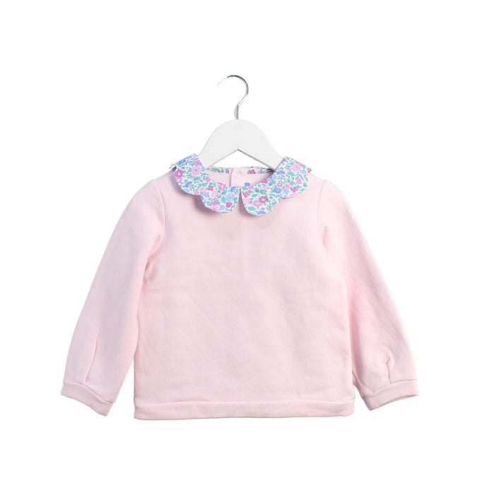 A Pink Long Sleeve Tops from Jacadi in size 3T for girl. (Front View)