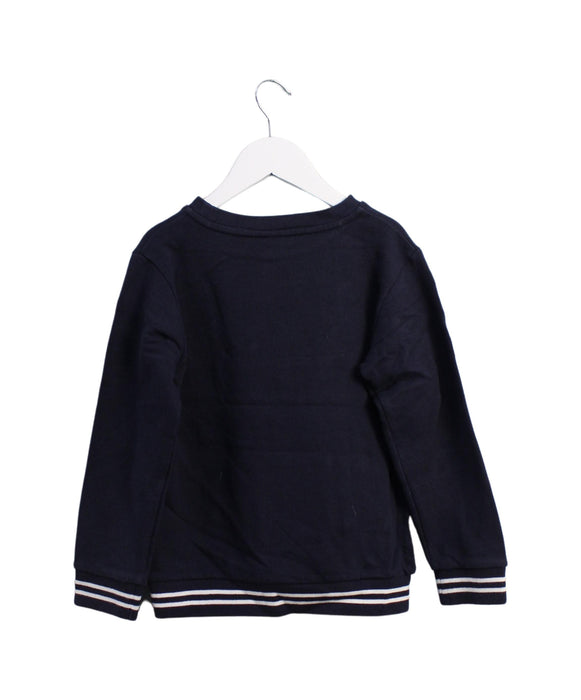 A Navy Crewneck Sweatshirts from Petit Bateau in size 8Y for boy. (Back View)