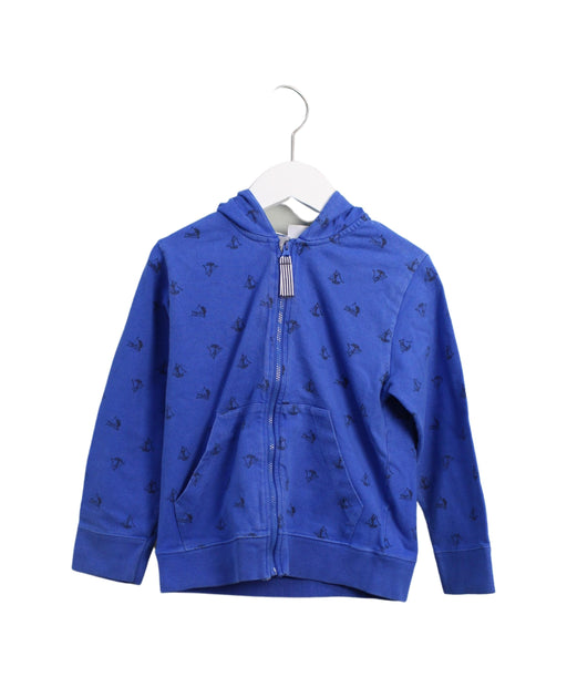 A Blue Lightweight Jackets from Petit Bateau in size 6T for boy. (Front View)