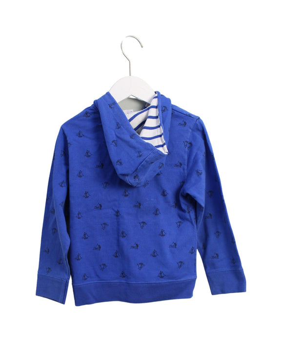 A Blue Lightweight Jackets from Petit Bateau in size 6T for boy. (Back View)