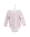 A White Long Sleeve Bodysuits from Mori in size 12-18M for neutral. (Front View)