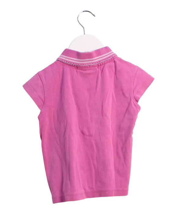 A Pink Short Sleeve Polos from Jojo Maman Bébé in size 2T for girl. (Back View)