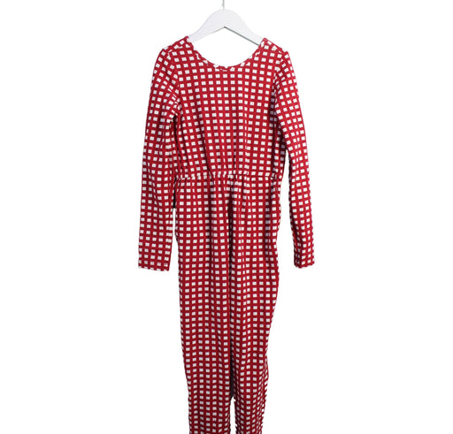 A Red Long Sleeve Jumpsuits from Hanna Andersson in size 10Y for girl. (Front View)