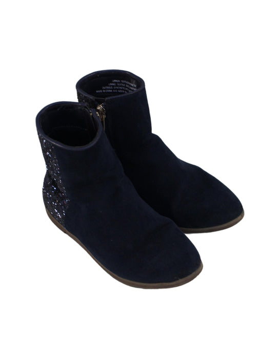 A Navy Casual Boots from Crewcuts in size 7Y for girl. (Front View)