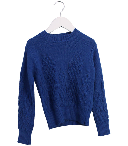 A Blue Knit Sweaters from Velveteen in size 5T for girl. (Front View)