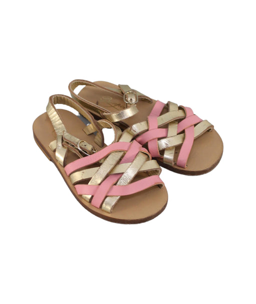 A Pink Sandals from Bonpoint in size 4T for girl. (Front View)