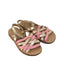 A Pink Sandals from Bonpoint in size 4T for girl. (Front View)